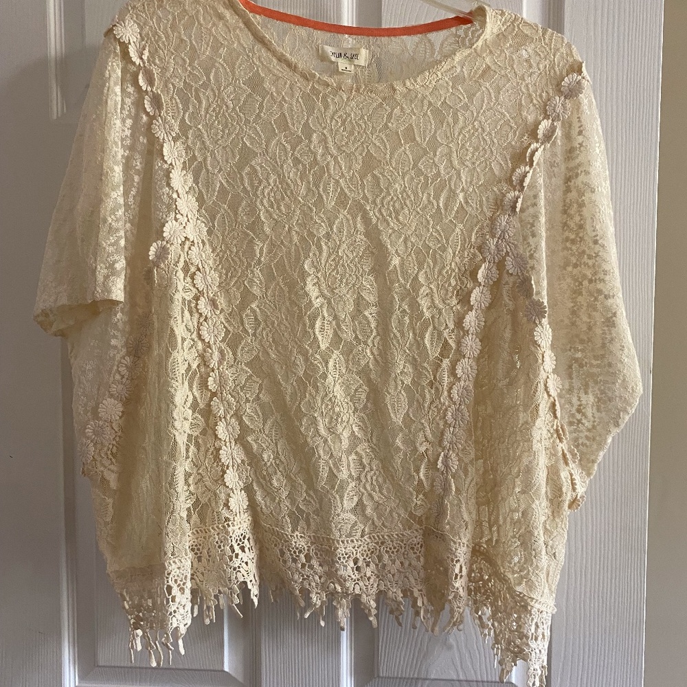 Ivory Lace Overlay by Taylor & Sage